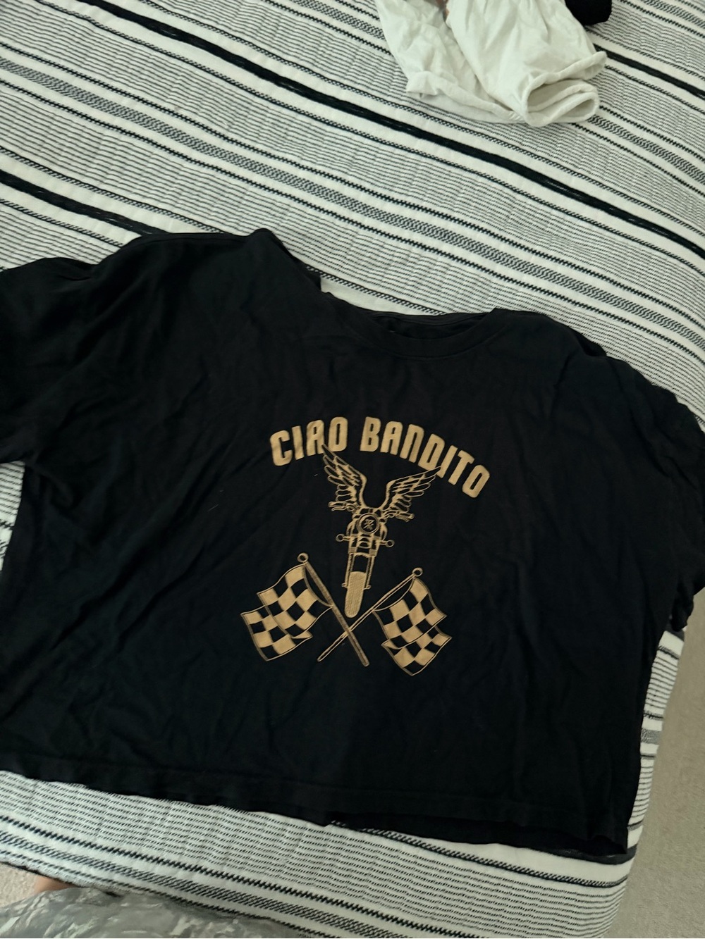 Moto crop tee